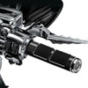 GLOSS BLACK 1" SCALLOPED GRIPS FOR 1973-UP CABLE STYLE