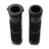GLOSS BLACK 1" SCALLOPED GRIPS FOR "TBW" APPLICATIONS 08-UP