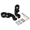 GLOSS BLACK CLAMP-ON HIGHWAY PEGS MOUNT FITS 1-1/4" HIGHWAYB