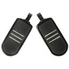 Santee Highway Triple Slot Male Mount Footpegs Footrest Gloss Black Chrome Fit For Harley All Models
