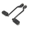 Custom Chrome Triple Slot Heel Toe Shifter Pegs Gloss Black Chrome Fit For Harley Touring Softail FL