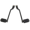 Custom Chrome Triple Slot Heel Toe Shifter Pegs Gloss Black Chrome Fit For Harley Touring Softail FL
