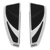 Custom Chrome Venoms Style Rider Driver Footboards Kit Chrome Gloss Black Fit For Harley Touring Softail