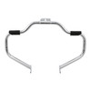 Custom Chrome 1-1/4"Mustache Engine Guard Highway Bar+Footrest Black, Chrome Fit For Harley Softail FL 00-17