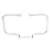 Custom Chrome Saddlebag Guards Rail Bar Matte Black Chrome Fit For Harley FXST FXSTB FXSTS 00-05 FLST 00-17