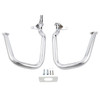 Custom Chrome Chopped Engine Guard Highway Crash Bar Gloss Black Chrome Fit For Harley Road King Street Glide, 2014-2024
