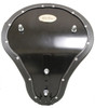 BLACK W/ WHITE CHOPPER BOBBER RIGID SOLO SPRING SEAT 16" DIA