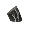 BLACK LEATHER LEFT SOLO S/ARM BAG WITH TUK N ROLL SOFTAIL