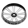 Custom Chrome 23 3.5" Front Wheel Rim 9 Spot Fits For Harley Touring Glide 2008-2024 Non ABS Black
