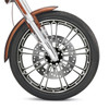 Custom Chrome 23 3.5" Front Wheel Rim 9 Spot Fits For Harley Touring Glide 2008-2024 Non ABS Black