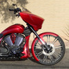 Custom Chrome 26 3.5" Front Wheel Rim 9 Spot Fits For Harley Touring Glide 2008-2024 Non ABS Black