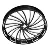 Custom Chrome 23 3.5" Twister Front Wheel Rim Fit For Harley Touring Glide 2008-2024 Non ABS Black