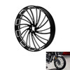 Custom Chrome 23 3.5" Twister Front Wheel Rim Fit For Harley Touring Glide 2008-2024 Non ABS Black