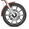 Custom Chrome 23" 3.5" Flash Black Front Wheel Rim Fits For Harley Touring Glide 2008-2024 Non ABS