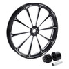 Custom Chrome 30 3.5" Front Wheel Rim Fits For Harley Touring Glide 2008-2024 Non ABS Black Dalia