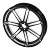 Custom Chrome 18 3.5" Black Anodized Front Wheel Rim The Vee Fits For Harley Touring 2008-2024