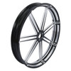 Custom Chrome 21 3.5" Black Anodized Front Wheel Rim The Vee Fits For Harley Touring 2008-2024