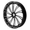 Custom Chrome 21 3.5" Black Billet CNC Front Wheel Rim 10 Spoke Fits For Harley Touring Custom