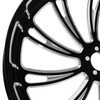 Custom Chrome 21 3.5" Black Billet CNC Front Wheel Rim 10 Spoke Fits For Harley Touring Custom
