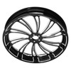 Custom Chrome 21 3.5" Black Billet CNC Front Wheel Rim 10 Spoke Fits For Harley Touring Custom