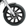 Custom Chrome 21" 3.5" CNC Black Billet Front Wheel Rim 10 Spoke Fit For Harley Touring Custom