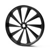Custom Chrome 23" 3.5" CNC Black Billet Front Wheel Rim 10 Spoke Fit For Harley Touring Custom