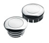 Custom Chrome Chrome Billet Aluminum Vented & Nonvented Gas Cap Set Fit For Harley 96-Up Model