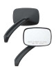Custom Chrome Rectangular Billet Style Rearview Mirrors Black Fit For Harley Touring Sportster