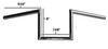 Jammer 1" Handlebar 8" Rise 60's Dimpled Wide Style Z-Bar Chrome Fit For Harley 1"Clamp