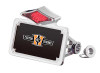 Custom Chrome LED Side-mount Taillight Chrome Frame Fit For Harley 5-speed Softail 1987-1999