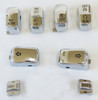 Custom Chrome 8PCS Hand Button Cover Switch Caps Chrome Gold Fit For Harley Touring w/Radio Control