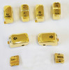Custom Chrome 8PCS Hand Button Cover Switch Caps Chrome Gold Fit For Harley Touring w/Radio Control
