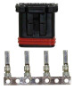 JAE 4-WAY SOCKET HOUSING AND TERMINALS