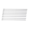 Custom Chrome 8" Stainless Steel Exhaust Strap Coated Metal Self-Locking Cable Zip Ties 8Pcs