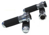 Custom Chrome Cable Style Cobra Custom Hand Grip Set Chrome w/ Black Rubber For Harley 1973-Up