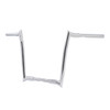 Santee 1.25" Ape Hangers 17" Rise Handlebar Fits For Harley Softail Sportster XL Chrome Gloss Black