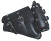 La Rosa Design Black Leather Left Saddlebag Swing Arm Solo Side Bag Fits For Harley XL 2004-Up