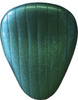 13IN. GREEN METAL FLAKE TUCK & ROLL SOLO SEAT.