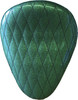 13IN. GREEN METAL FLAKE DIAMOND TUCK SOLO SEAT.