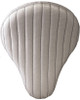16IN. WHITE METAL FLAKE TUCK & ROLL SOLO SEAT.