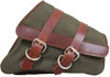 La Rosa Design Canvas Right Left Saddlebag Swing Arm Bag Fit For Harley Sportster 2004-Up Army Green