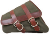 La Rosa Design Canvas Right Left Saddlebag Swing Arm Bag Fit For Harley Sportster 2004-Up Army Green