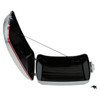 HR3 Candy Red / Silver Honeycomb Fade 5.5" Razor Style Touring Trunk Luggage For 14-24 Harley Touring