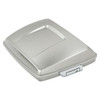 HR3 Silver Fortune 5.5" Razor Style Touring Trunk Luggage For 14-24 Harley Touring