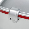 HR3 Candy Red / Silver Honeycomb Fade 10.7" Chopped Style Touring Trunk Luggage For 14-24 Harley Touring