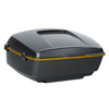 HR3 Gold / Black Geometric Shape Fade 13.7" King Size Touring Trunk Luggage For 14-24 Harley Touring