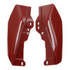 HR3 Pearl Red & Dark Alloy Mid Frame Air Heat Deflectors For Harley Touring and Trike Models 09-24