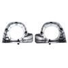 HR3 Silver / Black Honeycomb Fade Lower Fairing Speaker Pods For Harley Touring Models 2014-2024