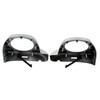 HR3 Silver / Black Honeycomb Fade Lower Fairing Speaker Pods For Harley Touring Models 2014-2024