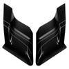 VIVID BLACK W/ DUAL SILVER LINES STRETCHED SIDE COVERS 14-UP